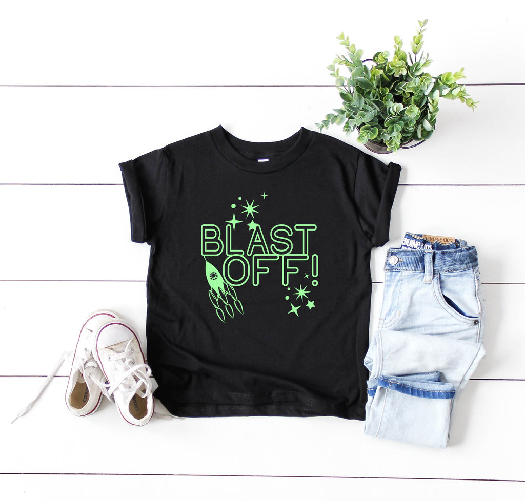 Blast Off Glow Shirt  | Kids Glow In The Dark Shirt freeshipping - BirchBearCo