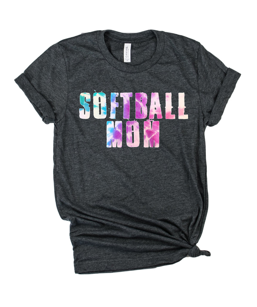 Softball Mom  Tie Dye Shirt | Unisex Shirt freeshipping - BirchBearCo