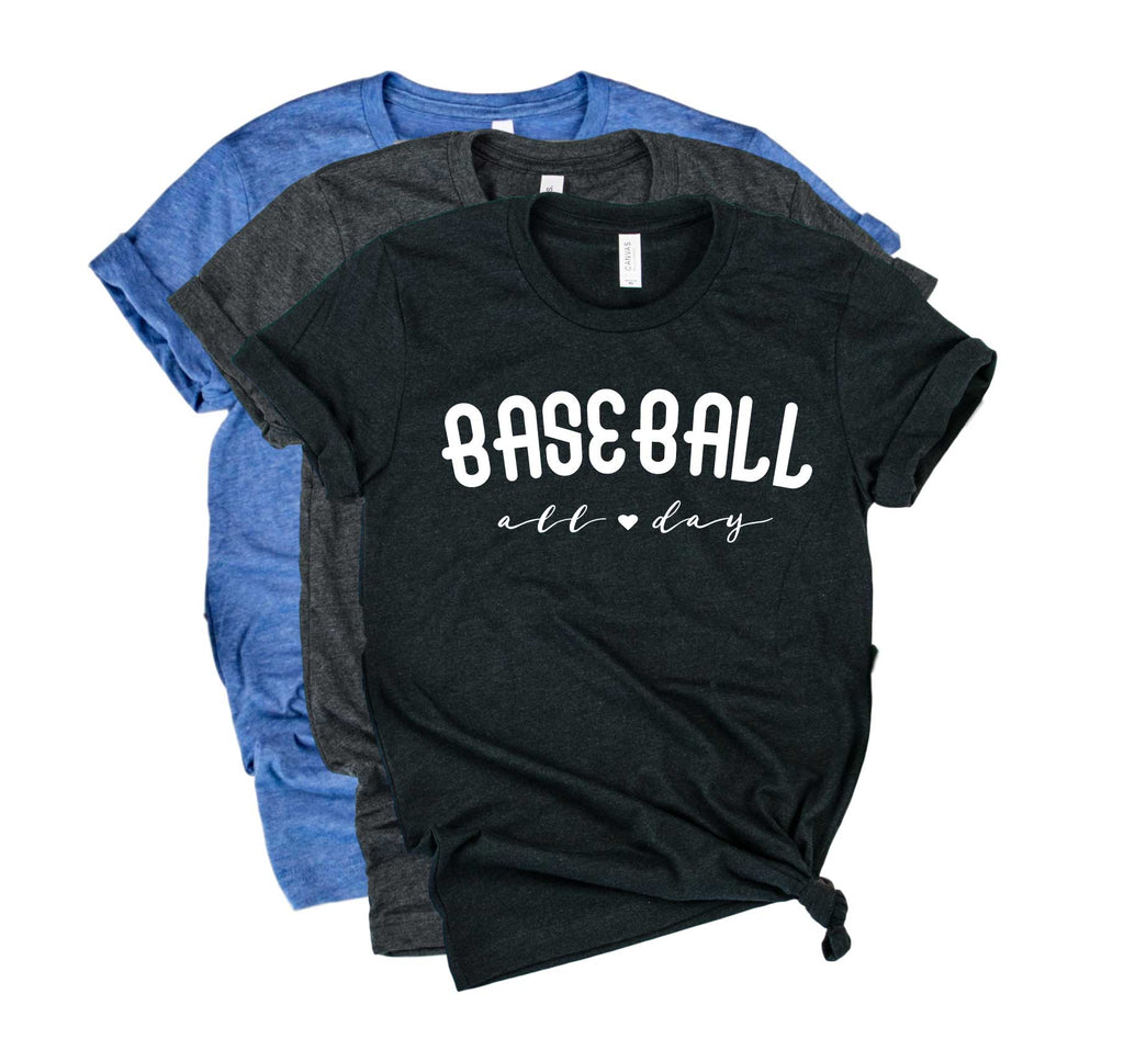 Baseball All Day Shirt | Baseball Mom | Mom Shirt | Unisex Crew freeshipping - BirchBearCo