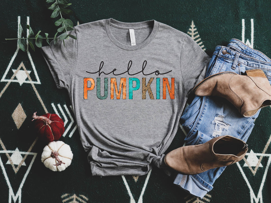 Hello Pumpkin Shirt | Fall Shirt | Unisex Crew freeshipping - BirchBearCo