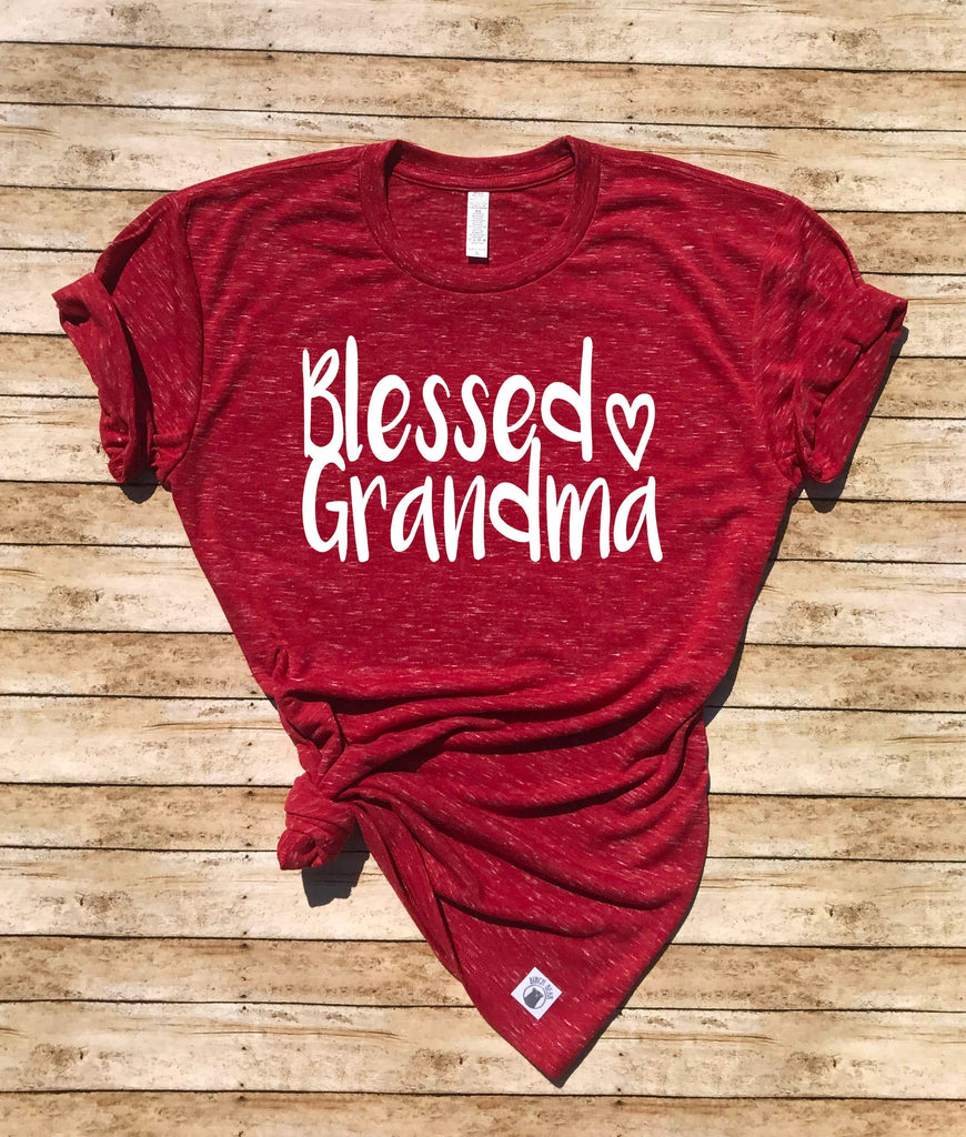 Unisex Crew Neck T Shirt - Blessed Grandma - Grandma T Shirt - Shirt for Grandma - Gift for Grandma freeshipping - BirchBearCo