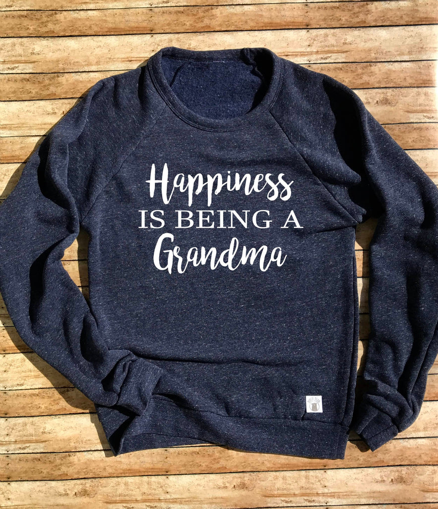 Happiness Is Being a GrandmaCrew Neck Sweatshirt freeshipping - BirchBearCo