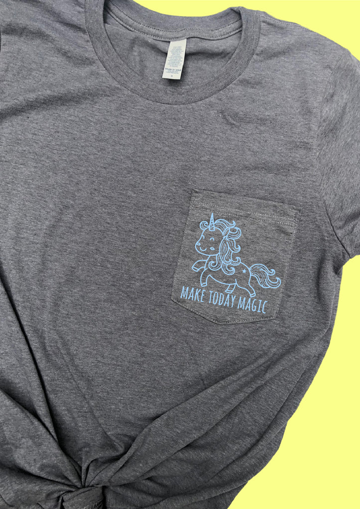 Make Today Magical Unicorn Shirt | Pocket Print Shirt | Unisex Crew freeshipping - BirchBearCo