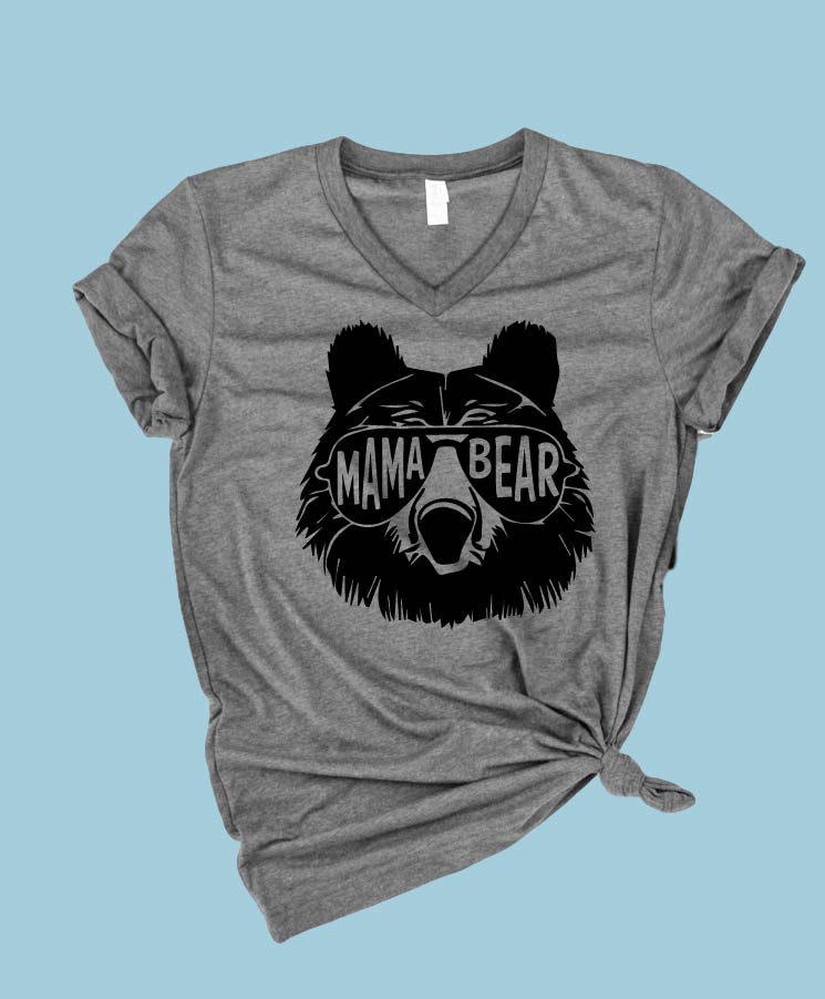 Mama Bear Shades Shirt | Unisex V Neck freeshipping - BirchBearCo