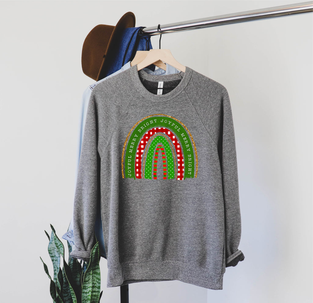 Christmas Rainbow Sweatshirt | Unisex Sweatshirt freeshipping - BirchBearCo