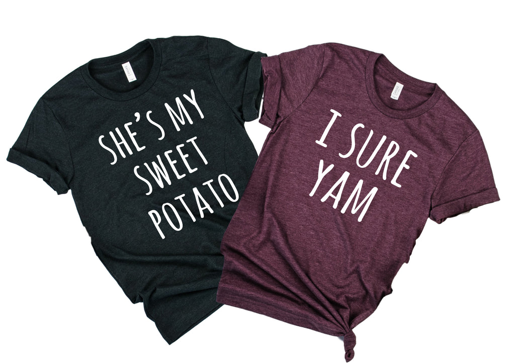 She's My Sweet Potato Set Shirt | Thanksgiving Shirt | Unisex Shirt freeshipping - BirchBearCo
