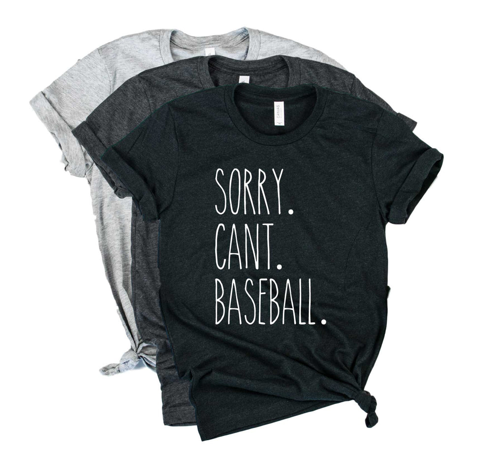 Sorry Cant Baseball Shirt | Baseball Mom | Mom Shirt | Unisex Crew freeshipping - BirchBearCo