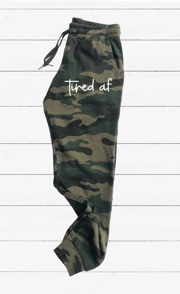 Tired AF Graphic Women's Soft Washed Sweatpants freeshipping - BirchBearCo
