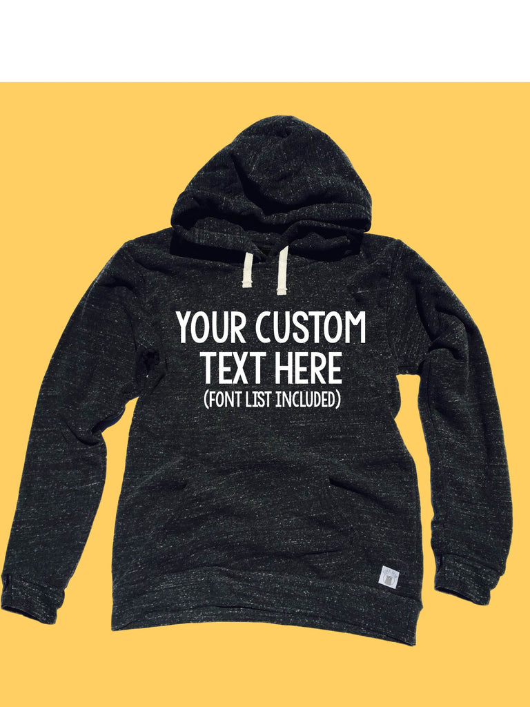 Triblend Unisex Fleece Pullover Hoodie Custom Hoodie Personalized Hoodie - Logo Hoodie - Custom Text Shirt freeshipping - BirchBearCo