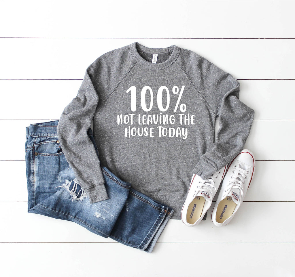 100% Not Leaving The House Today | Unisex Triblend Sweatshirt freeshipping - BirchBearCo