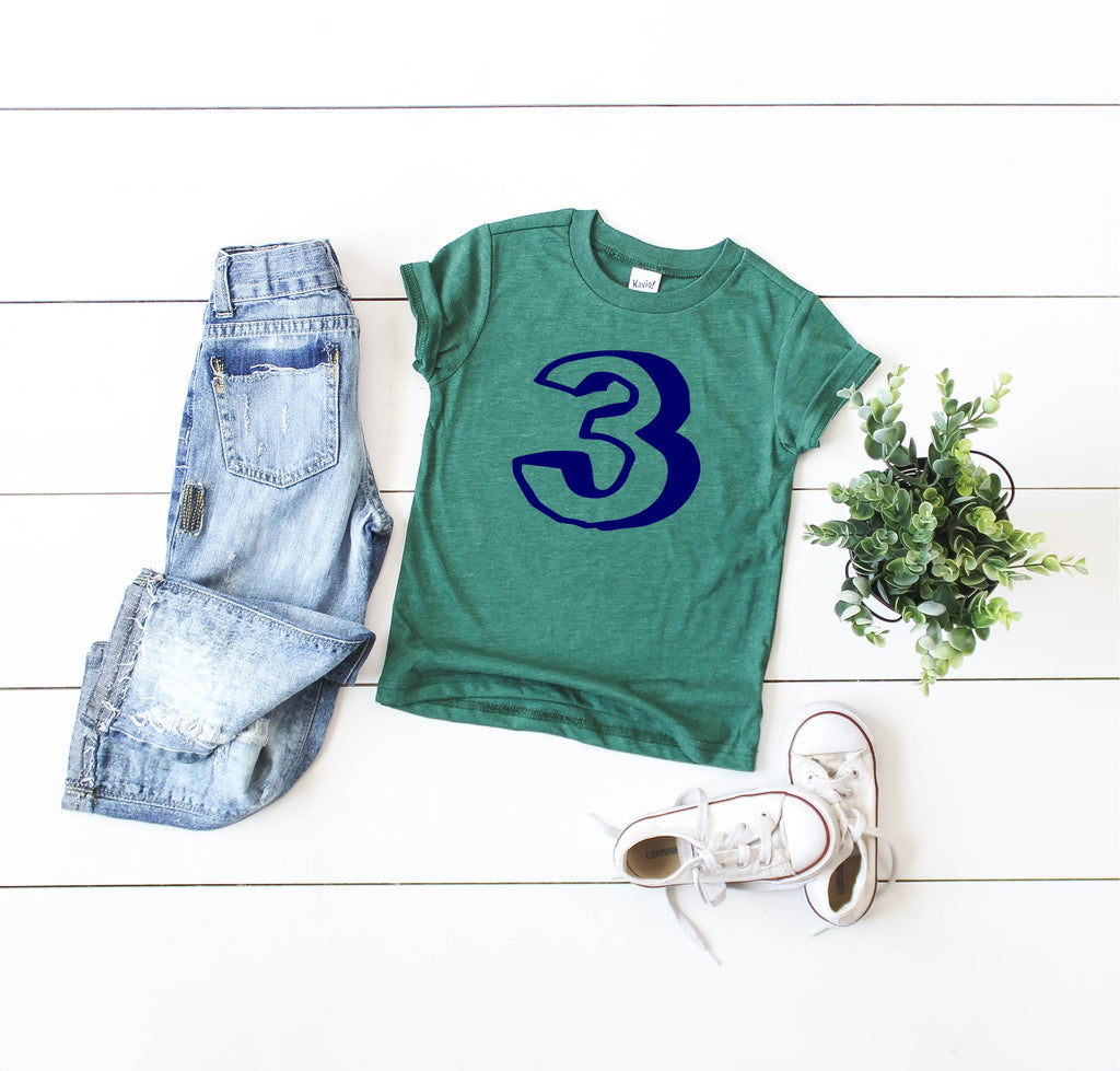 Number 3 Shirt - Kids Birthday Shirt freeshipping - BirchBearCo