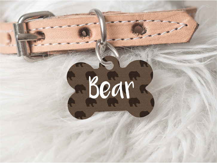 Brown Bear Dog Personalized Pet Tag 54 freeshipping - BirchBearCo