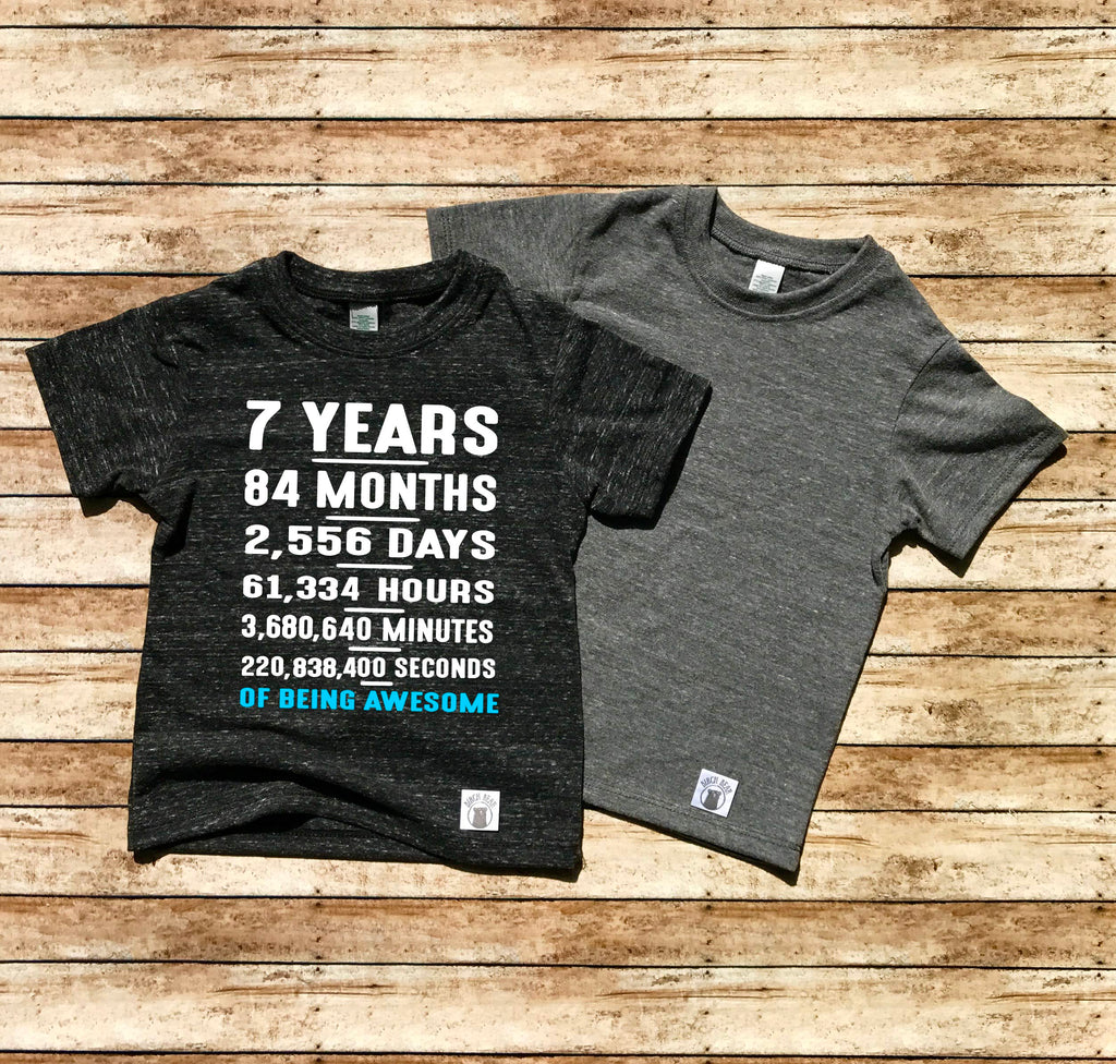 7th Birthday Shirt - Seventh Birthday Shirt - freeshipping - BirchBearCo