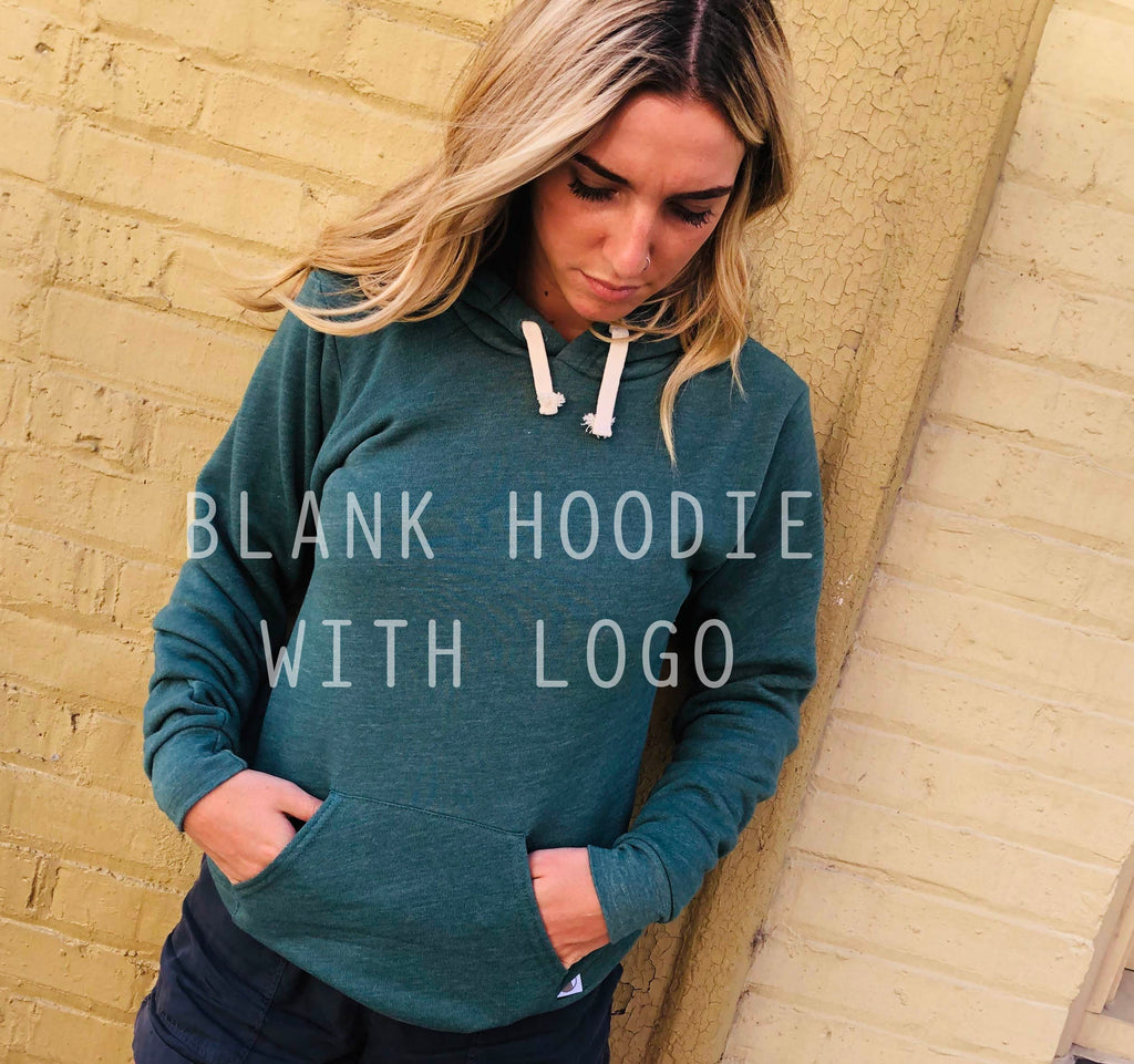 Blank Hoodie With Bottom Logo | Unisex Triblend Hoodie freeshipping - BirchBearCo