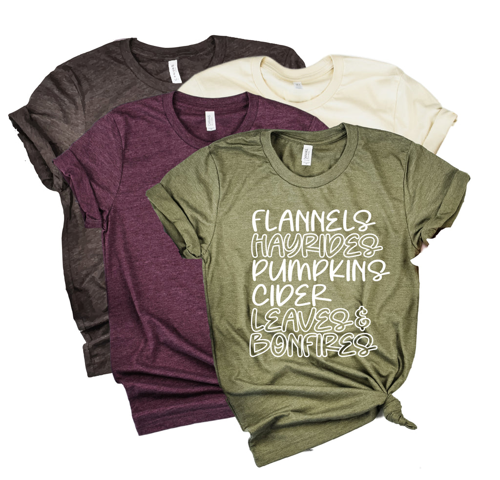 Fall Checklist Shirt | Fall Shirt | Unisex Crew freeshipping - BirchBearCo
