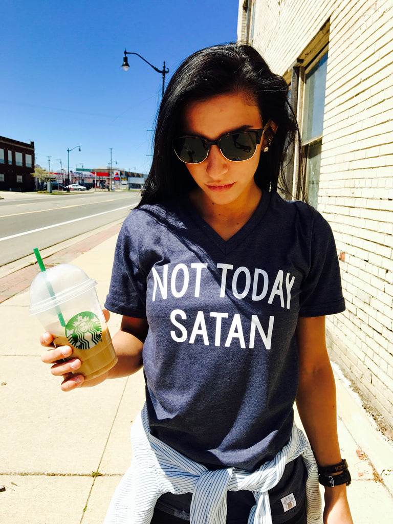THE ORIGINAL Unisex T-Shirt Not Today Satan Shirt - Not Today Satan T Shirt - Not Today Satan T Shirt - funny T Shirt - Trending T Shirt freeshipping - BirchBearCo