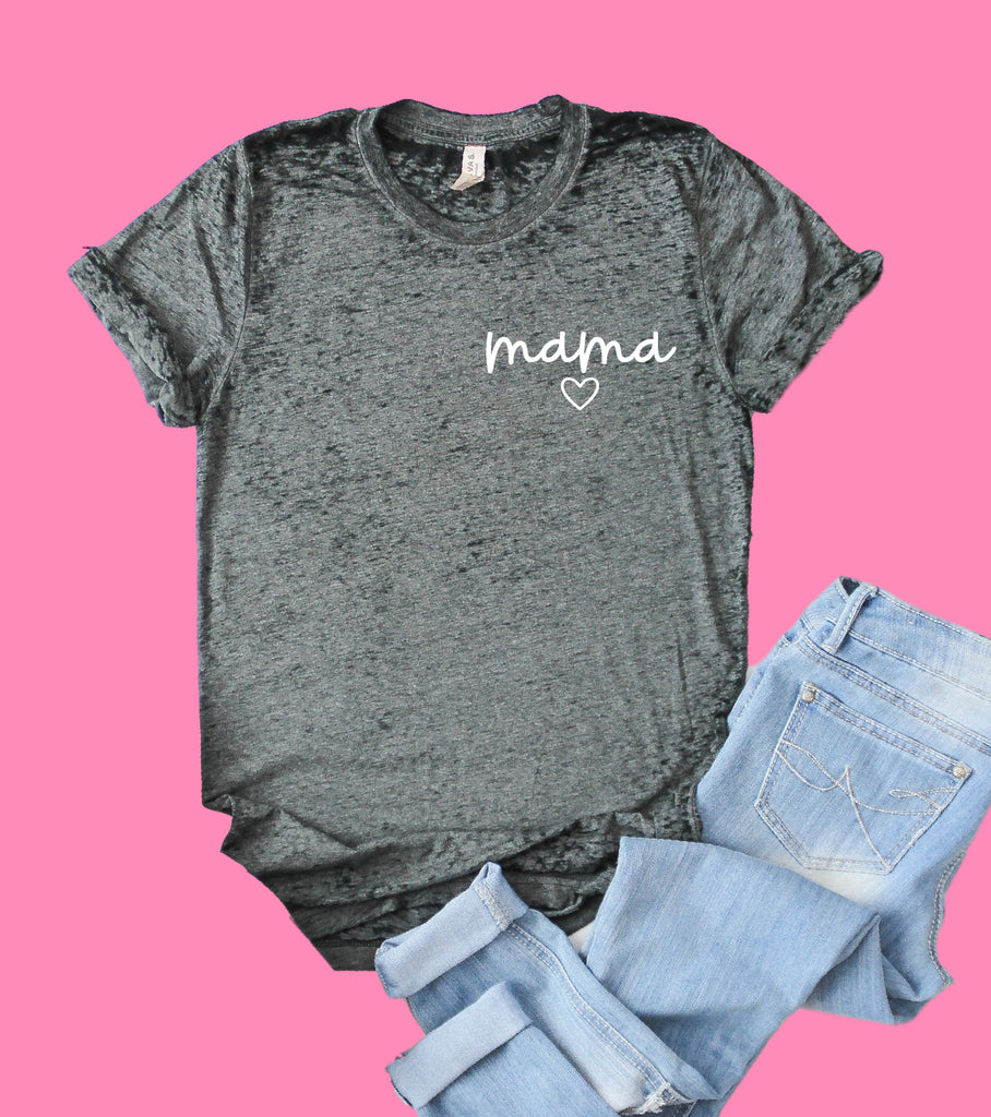 Simply Mama Heart Shirt | Mom Shirt | Acid Wash T Shirt | Unisex Crew freeshipping - BirchBearCo