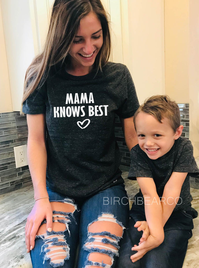 Mama Knows Best Mom Shirt Unisex Crew freeshipping - BirchBearCo