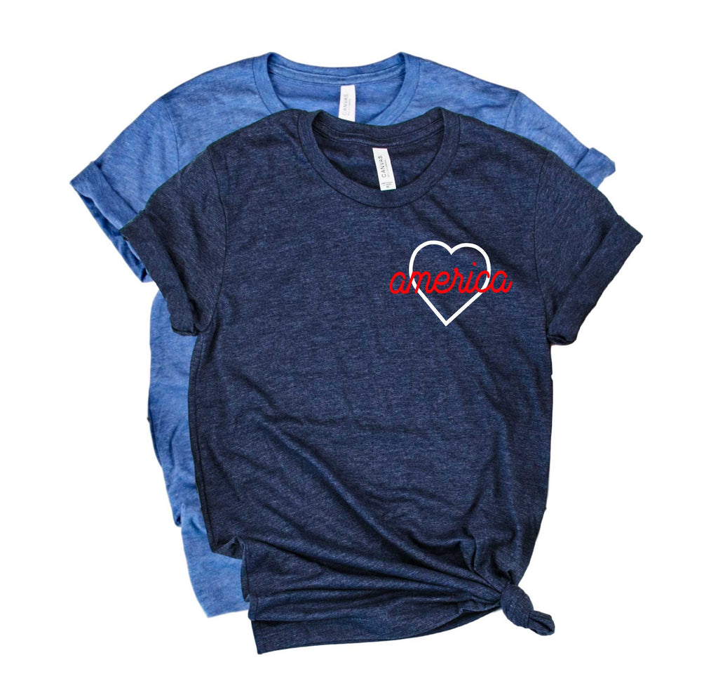Love America Shirt | 4th Of July Shirt | July 4th Unisex Crew freeshipping - BirchBearCo
