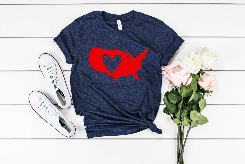 Love America Shirt | Unisex Crew freeshipping - BirchBearCo