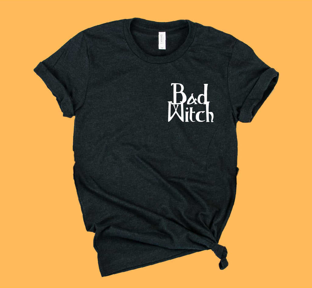 Bad Witch Pocket Print Shirt | Halloween Witch Shirt | Unisex Shirt freeshipping - BirchBearCo