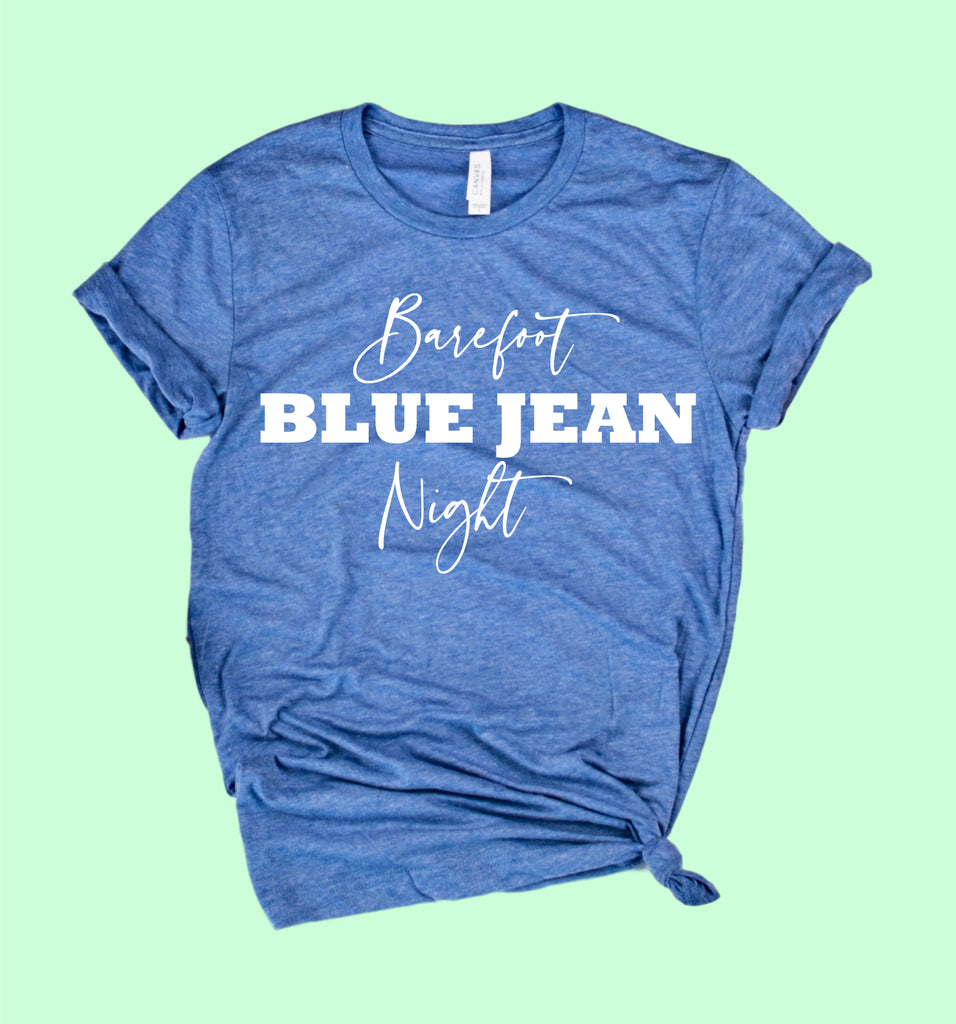 Barefoot Blue Jean Night Shirt | Summer Shirt | Unisex Shirt freeshipping - BirchBearCo