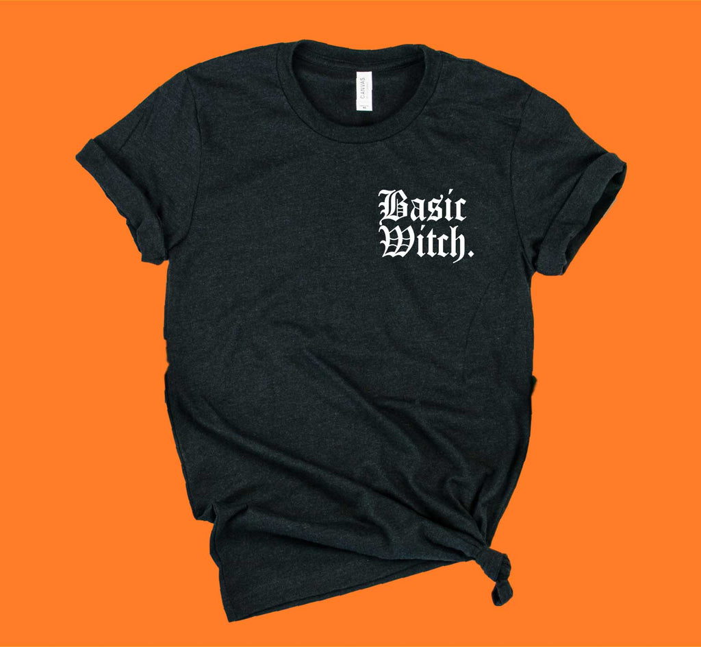Basic Witch Pocket Print Shirt | Halloween Witch Shirt | Unisex Shirt freeshipping - BirchBearCo