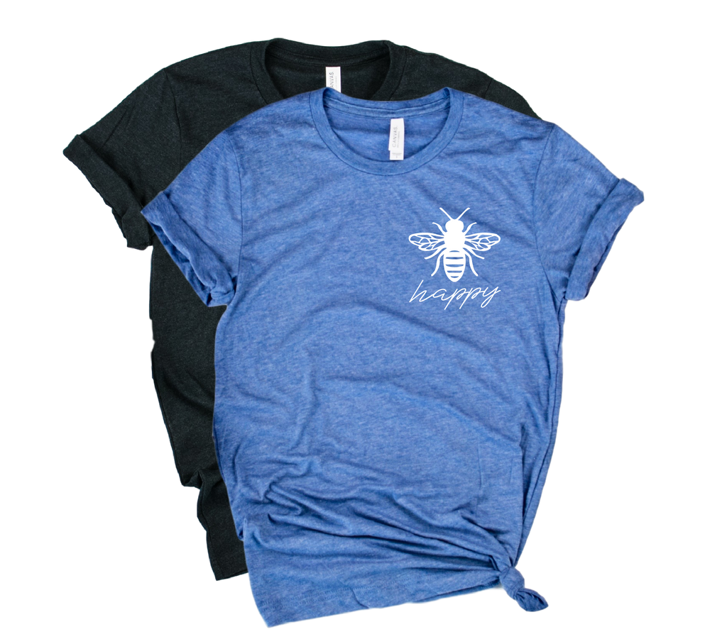 Bee Happy Shirt | Happiness Shirt | Unisex Crew freeshipping - BirchBearCo