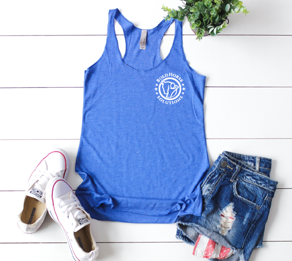 Reserved Listing Bold Horse Solutions Logo | Women's Fitting Racer Tank freeshipping - BirchBearCo