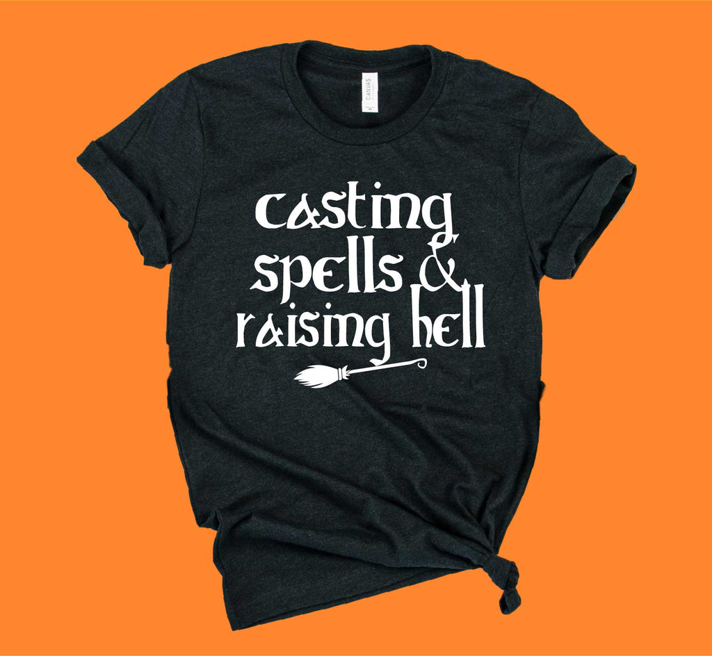 Casting Spells And Raising Hell Shirt | Halloween Witch Shirt | Unisex Shirt freeshipping - BirchBearCo