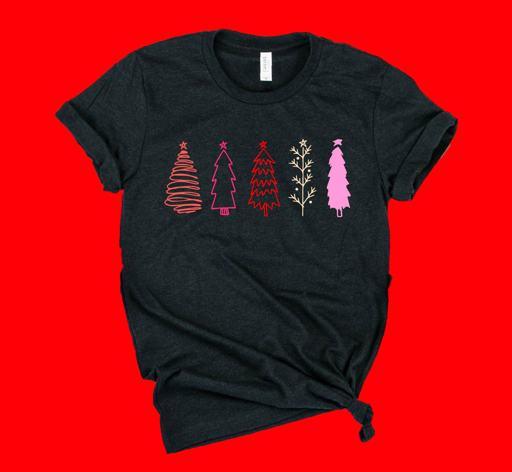 Hand Drawn Christmas Trees Shirt | Christmas Shirt | Unisex Shirt freeshipping - BirchBearCo