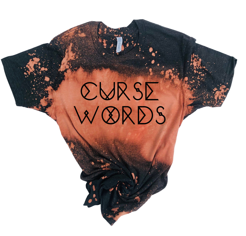 Curse Words Witch Shirt | Halloween Bleached Out Tee | Unisex Crew freeshipping - BirchBearCo
