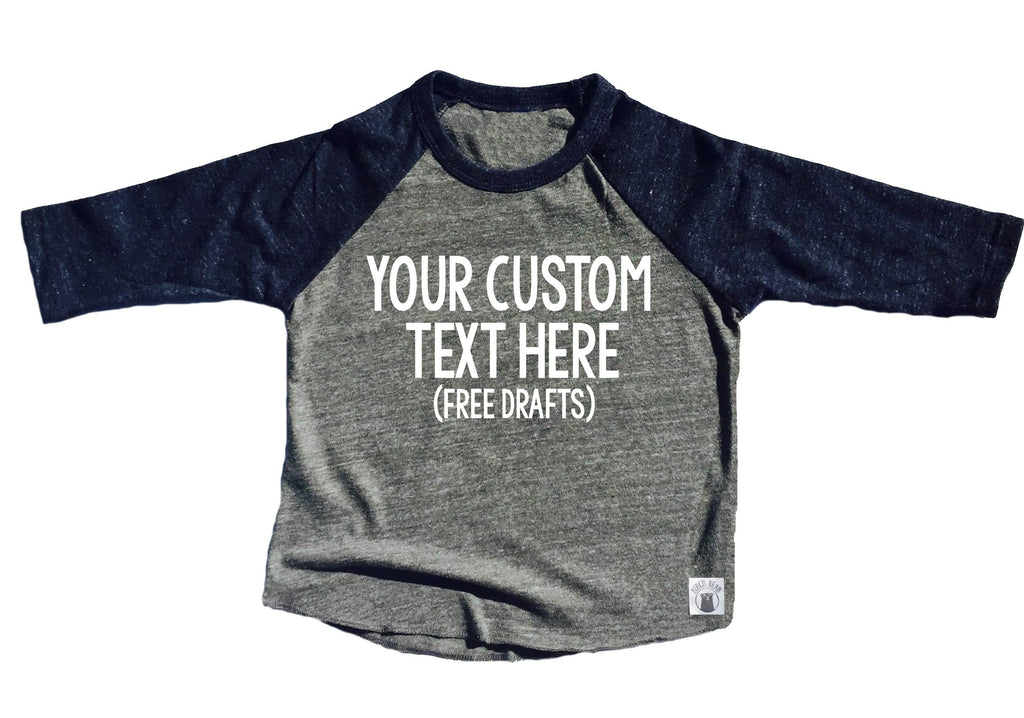 Custom Toddler Raglan - Unisex Kids Shirt freeshipping - BirchBearCo