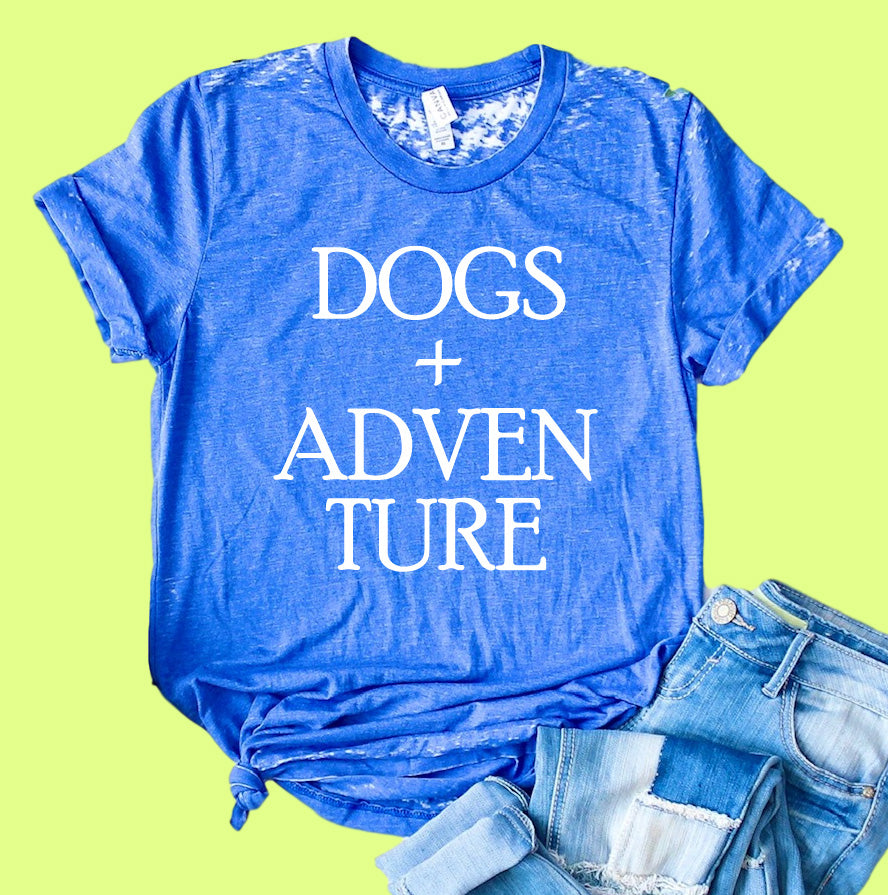 Dogs And Adventure Shirt | Acid Wash T Shirt | Unisex Crew freeshipping - BirchBearCo