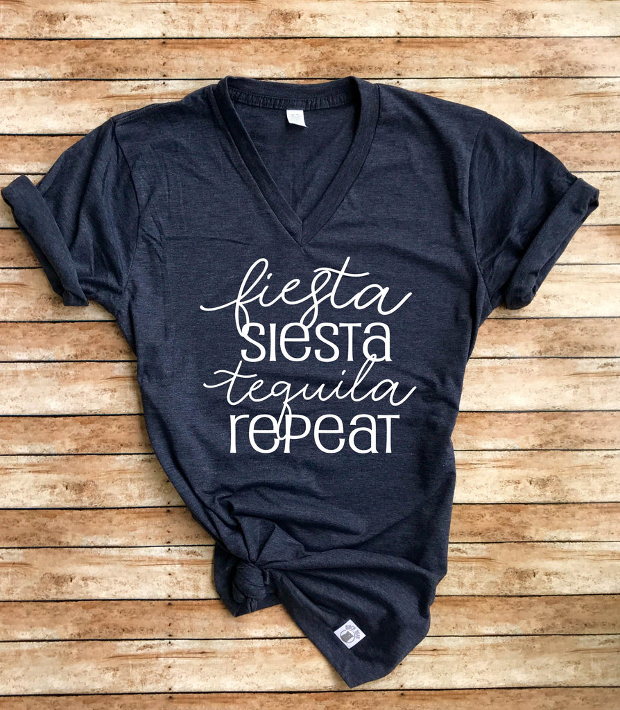 Fiesta Siesta Tequila Repeat Shirt freeshipping - BirchBearCo