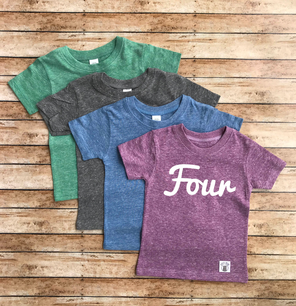 Four Birthday Shirt | 4th Birthday Shirt freeshipping - BirchBearCo