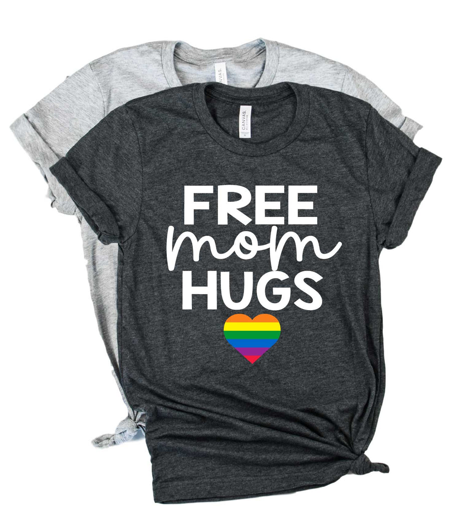 Free Mom Hugs Shirt | LGBT Shirt | Gay Pride Shirt | Unisex Crew freeshipping - BirchBearCo