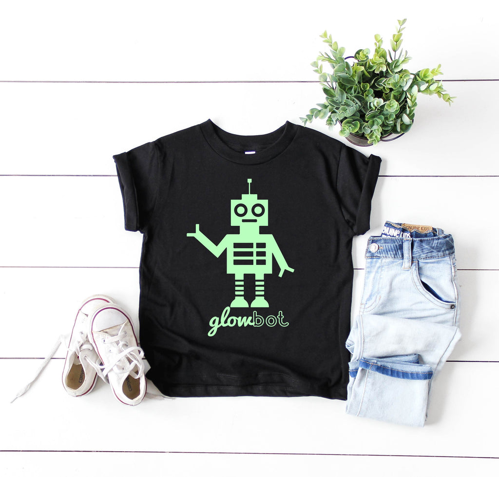 Glowbot Shirt | Kids Glow In The Dark Shirt freeshipping - BirchBearCo