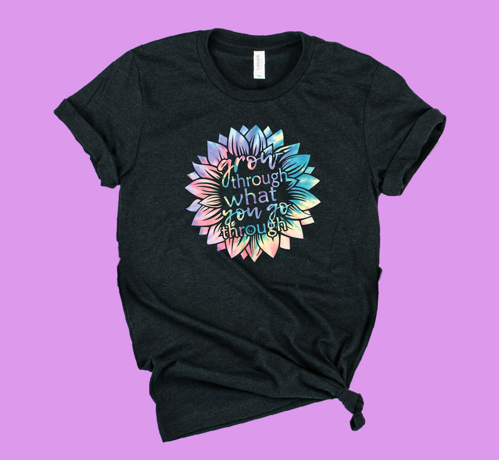 Grow Through What You Go Through Pastel Tie Dye Shirt | Unisex Shirt freeshipping - BirchBearCo