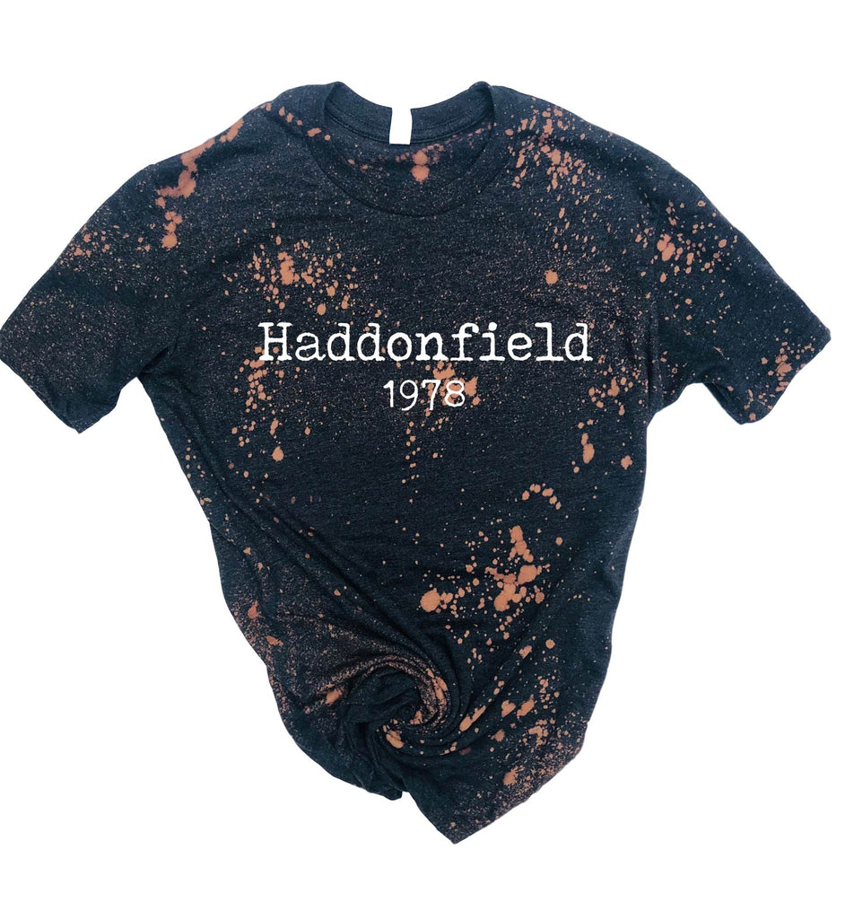 Haddonfield Shirt | Halloween Bleached Tee | Unisex Crew freeshipping - BirchBearCo
