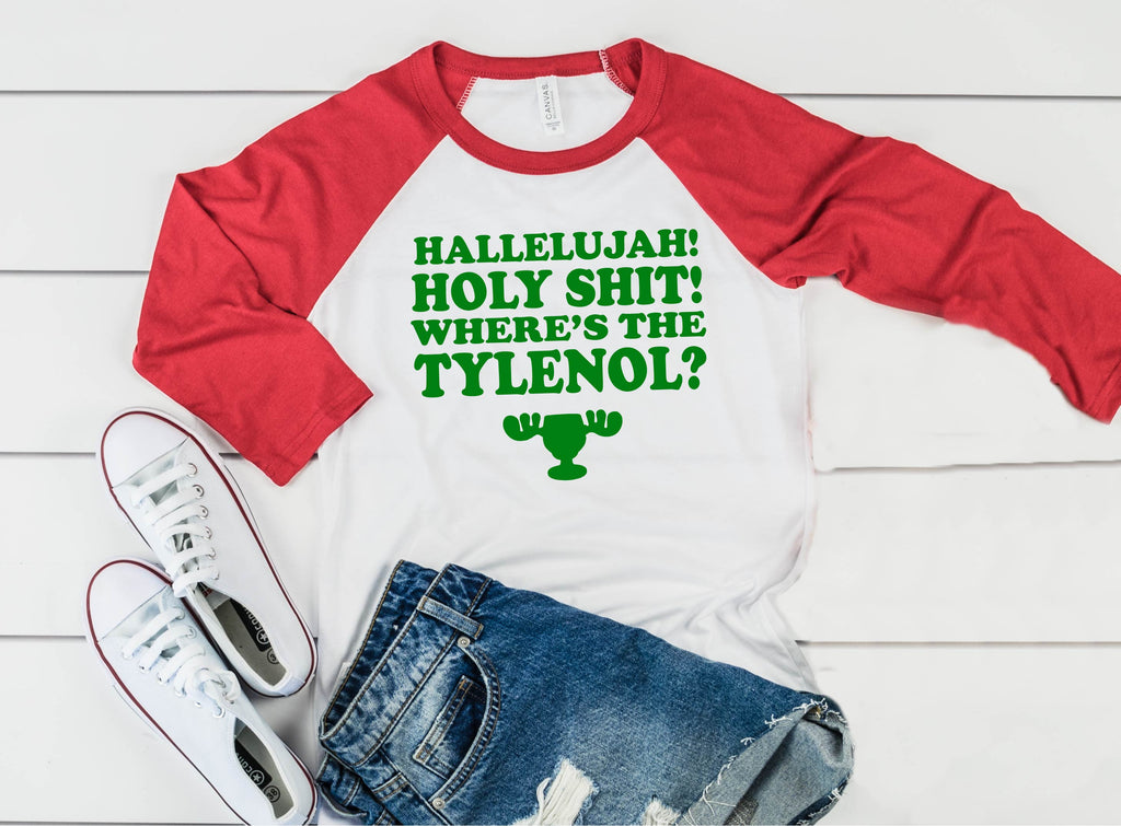 Hallelujah Christmas Raglan | Unisex Raglan freeshipping - BirchBearCo