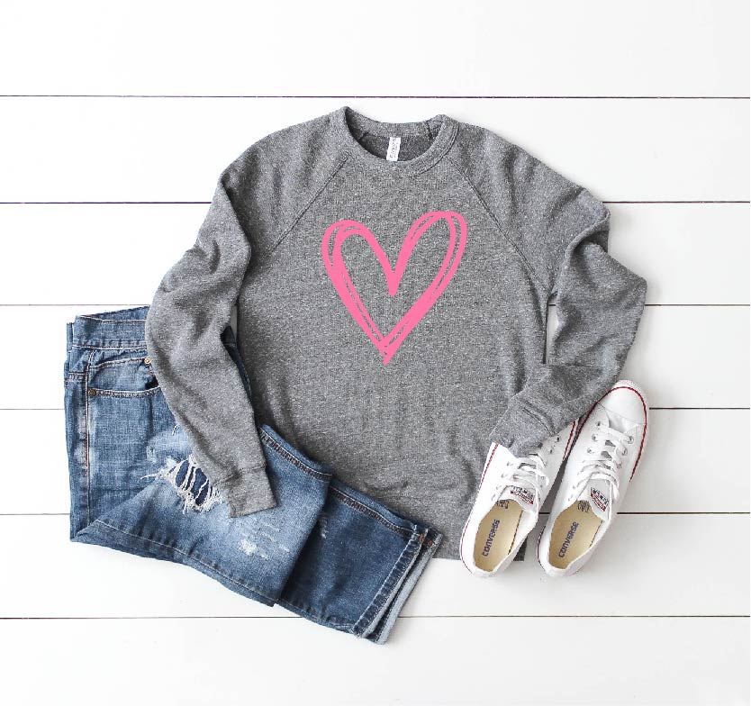 Heart Sweatshirt | Unisex Sweatshirt freeshipping - BirchBearCo