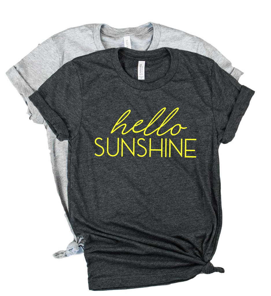 Hello Sunshine Shirt | Vacation Shirt | Unisex Crew freeshipping - BirchBearCo