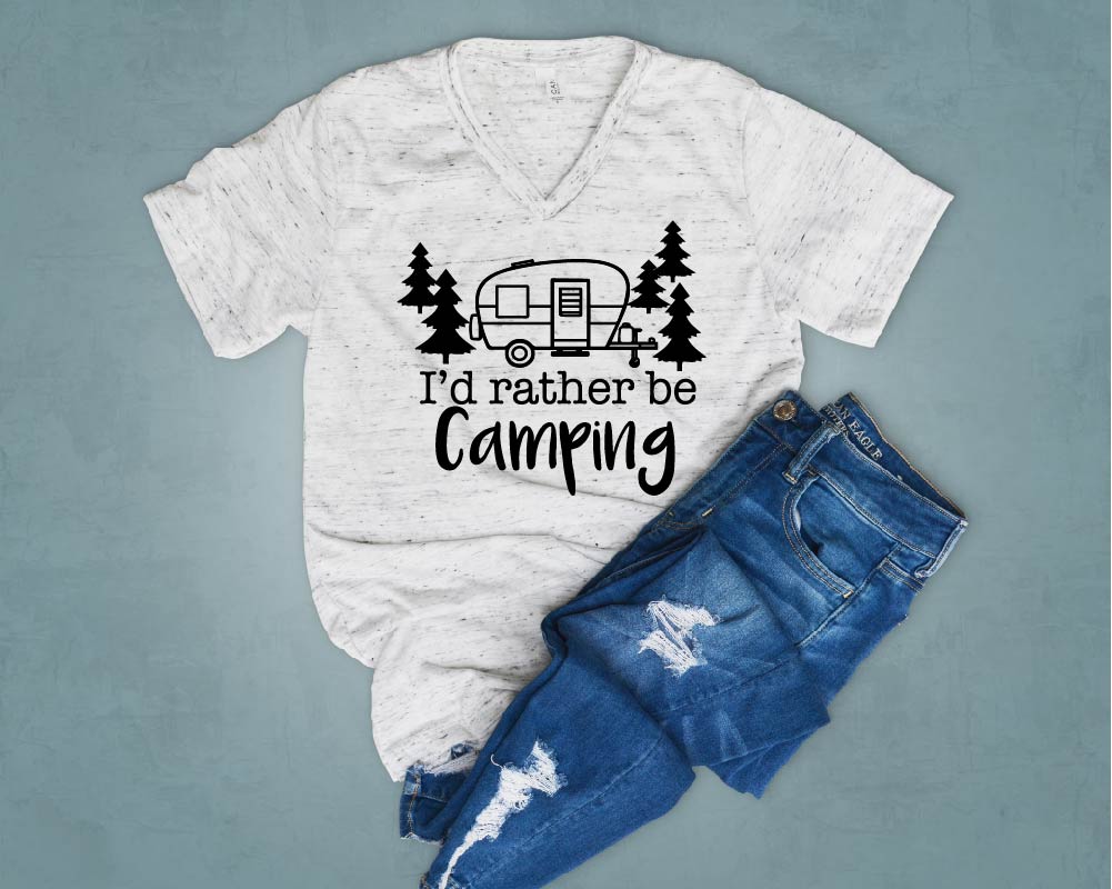 I'd Rather Be Camping Shirt freeshipping - BirchBearCo