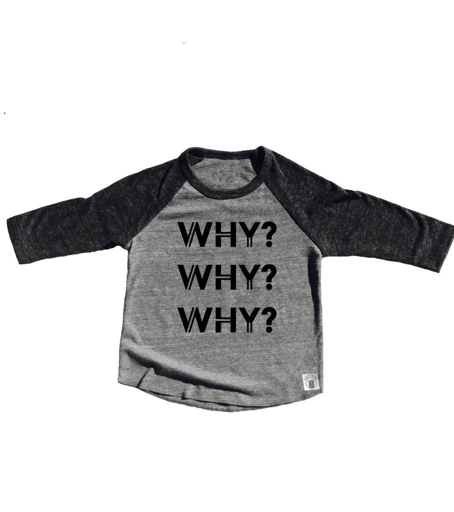 Toddler Baseball Tee Triblend Why freeshipping - BirchBearCo