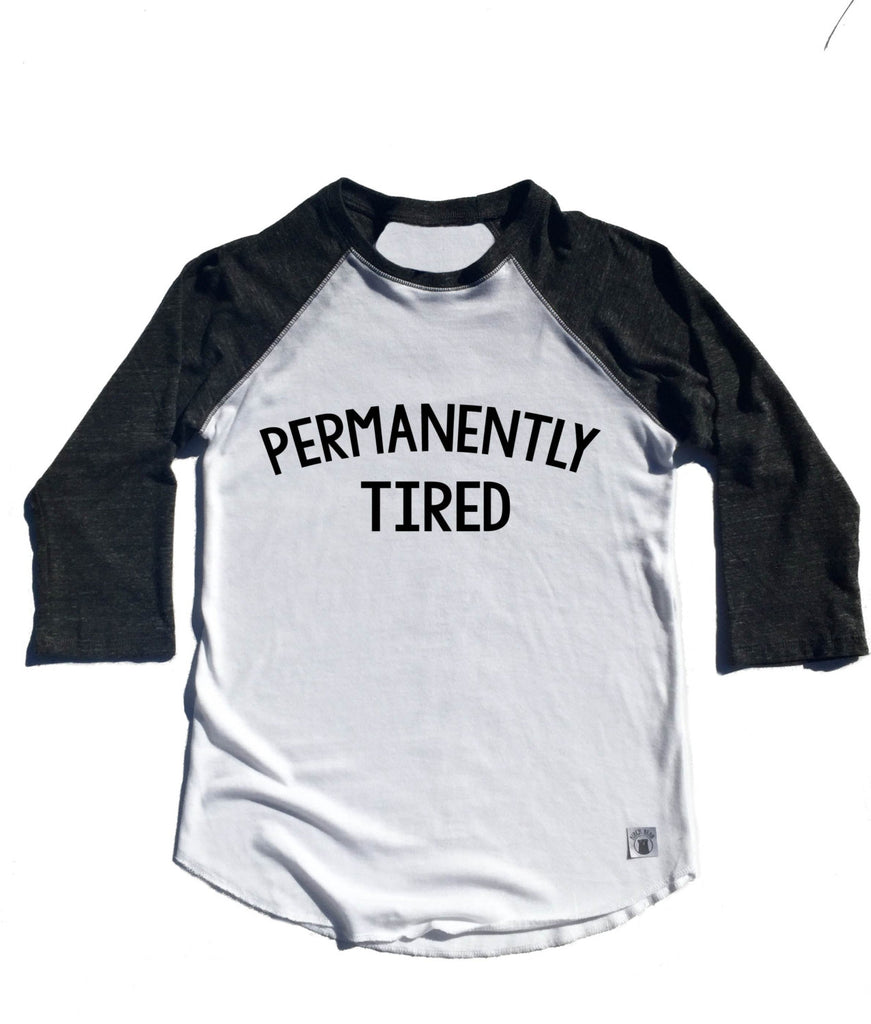 Unisex Baseball Tri-Blend T-Shirt Permanently Tired Shirt - Tired T Shirt - Weekend Shirt - Funny Mom Shirt - Funny T Shirt freeshipping - BirchBearCo
