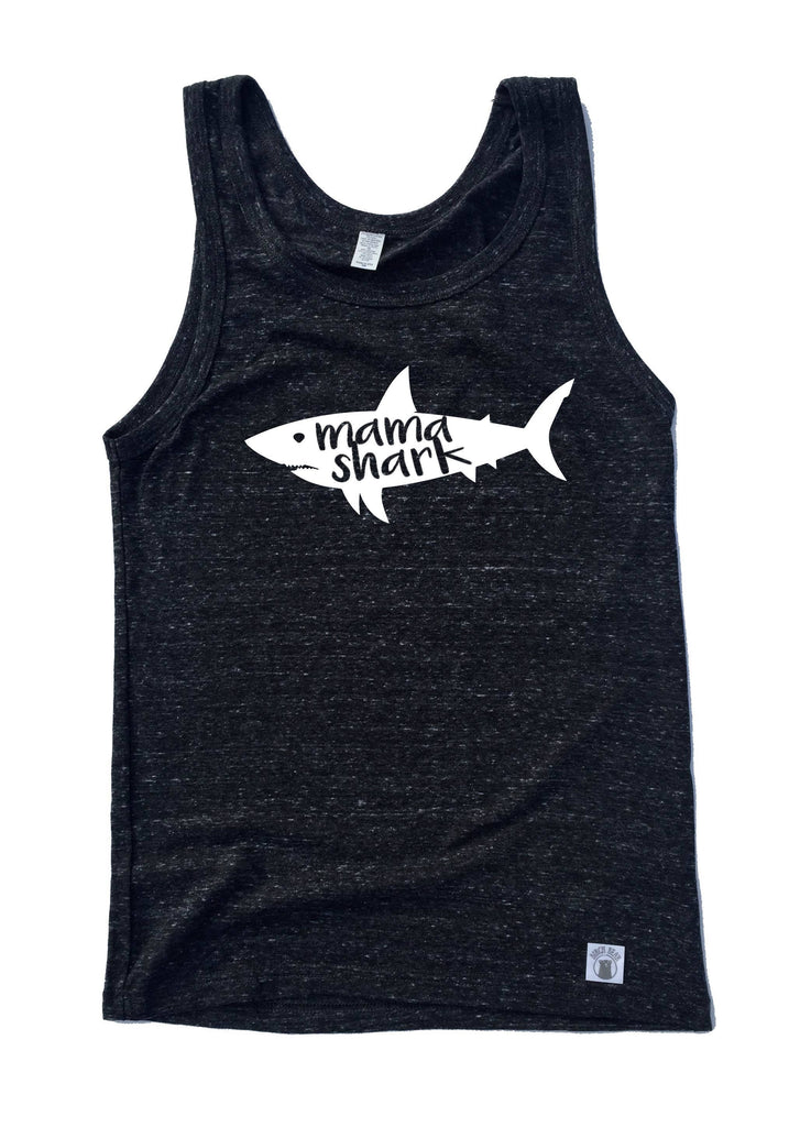 Unisex Triblend Tank Top - Mama Shark Shirt - Summer Tank Top - Mama Shirt - Graphic Tank Top - Shark Shirt - Birthday Shark - Mom Shirt freeshipping - BirchBearCo