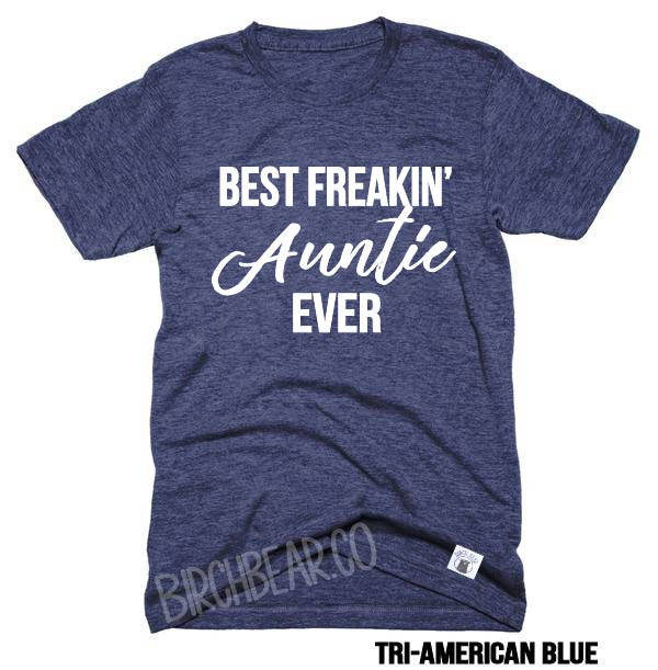 Unisex Tri-Blend T-Shirt Best Auntie - Best Aunt Shirt - Aunt T Shirt - Shirt for Aunt - Aunt Shirts - Gift For Aunts freeshipping - BirchBearCo