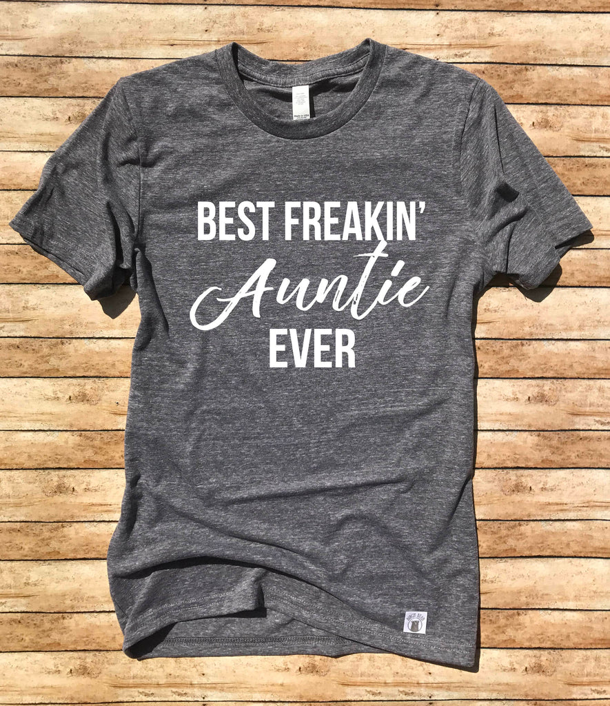Unisex Tri-Blend T-Shirt Best Auntie - Best Aunt Shirt - Aunt T Shirt - Shirt for Aunt - Aunt Shirts - Gift For Aunts freeshipping - BirchBearCo