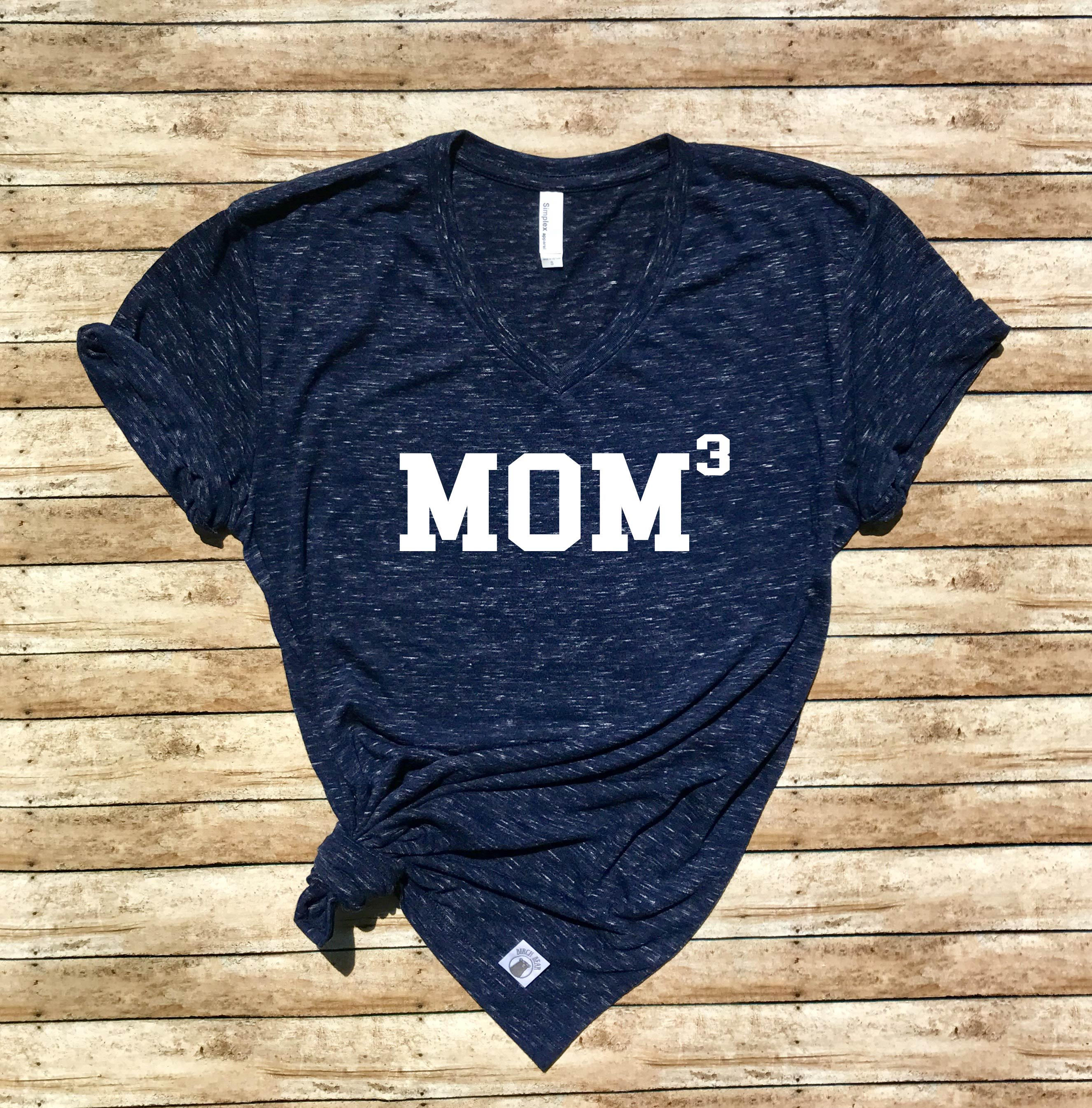 mom of three shirt